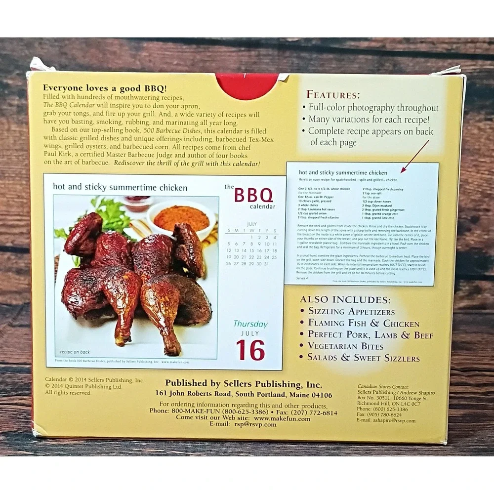 The BBQ Calendar 2015 Daily Calendar Sellers Publishing Inc Grilling Recipes‎